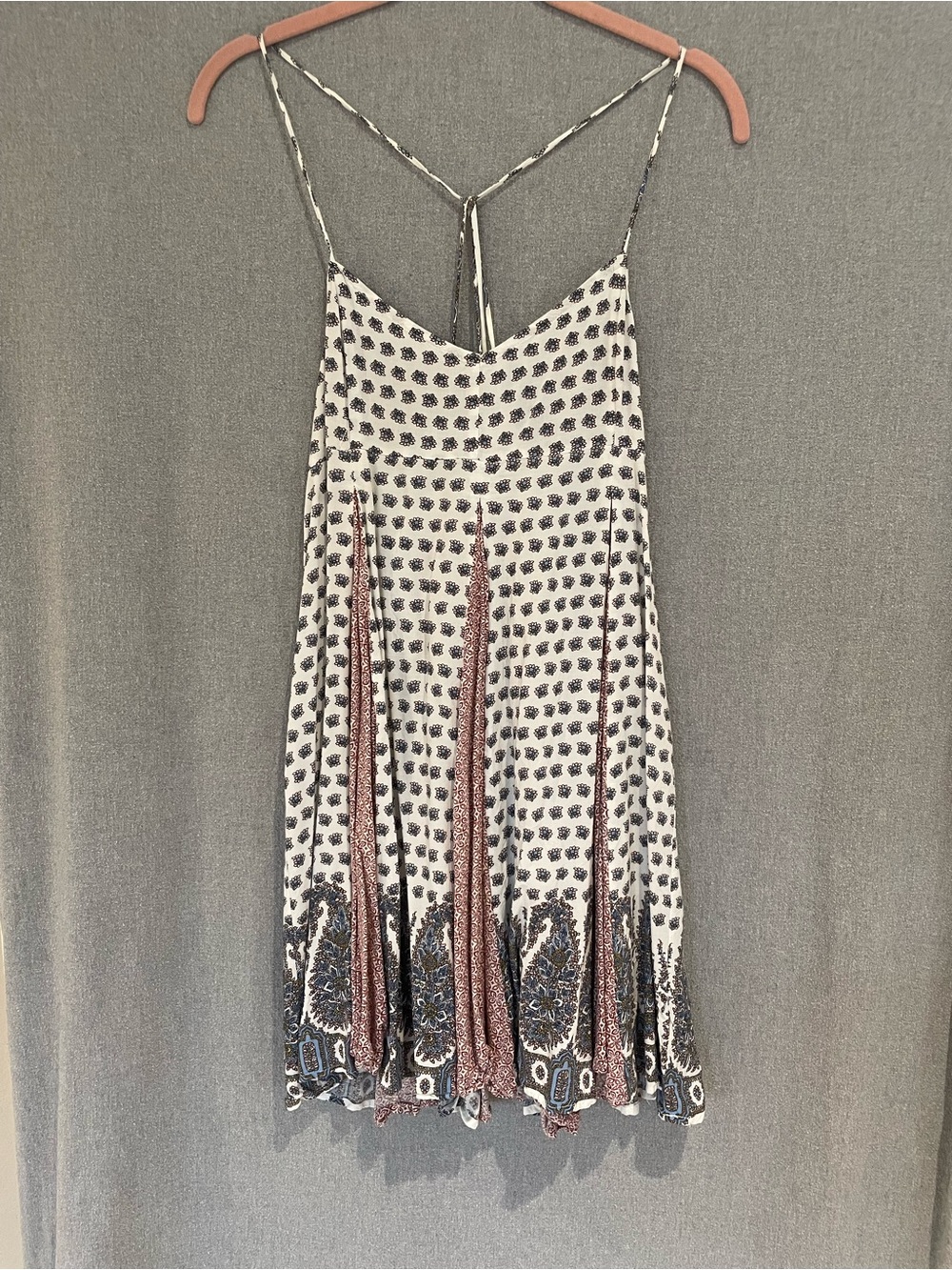 En Créme Boho Spaghetti-Strap Mini Dress